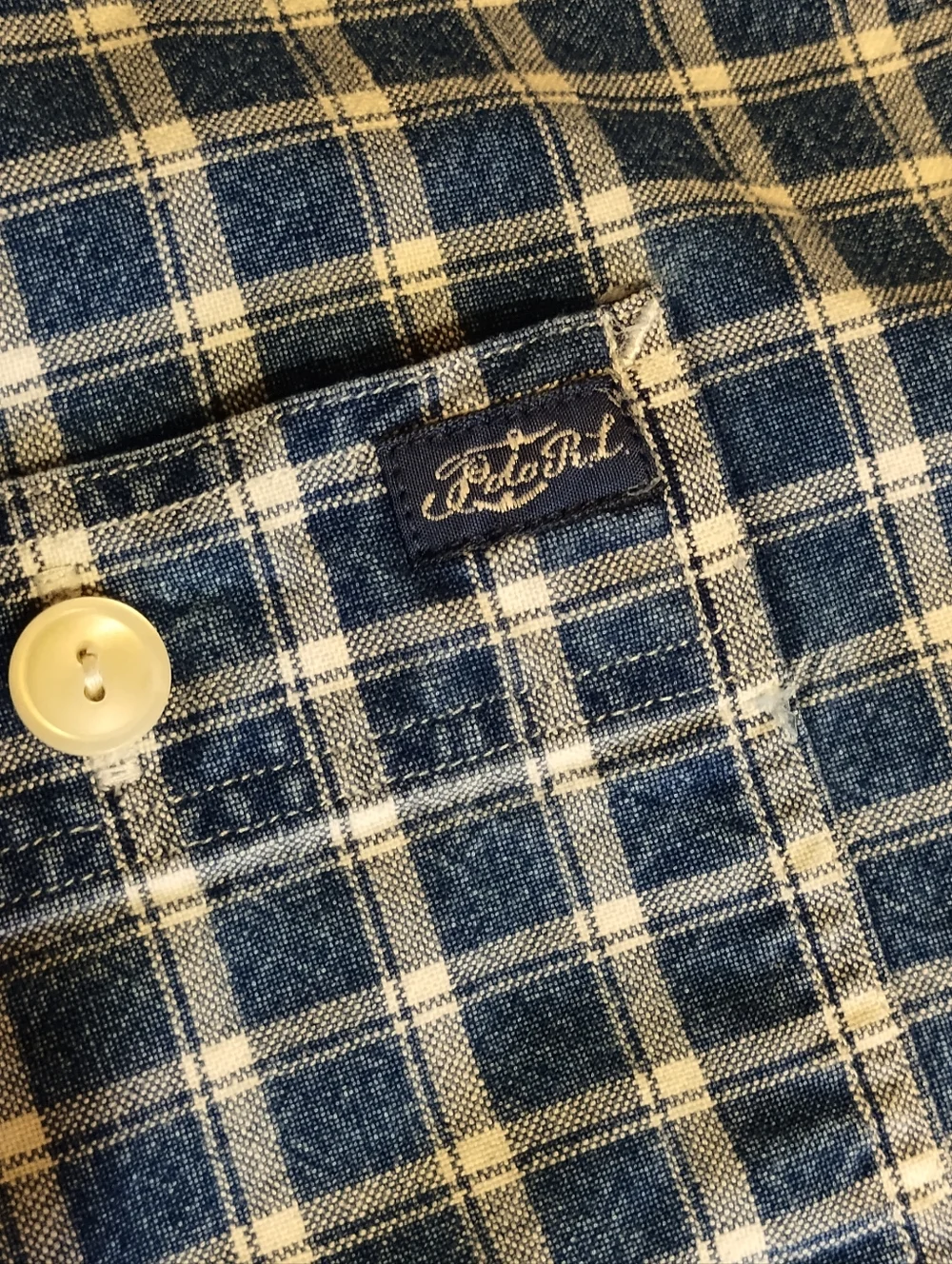 Polo By Ralph Lauren Short Sleeve Blue Check Button Front Shirt XXL / TTG